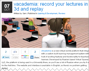 vAcademia: Record your lectures in 3D and replay